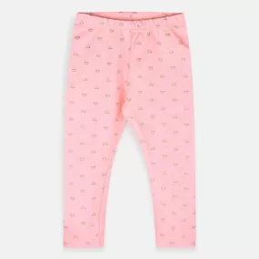 Baby G Light Pink Heart Printed Pattern Leggy 1094