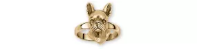 Boston Terrier Jewelry 14k Yellow Gold Handmade Boston Terrier Ring  BT52X-RG