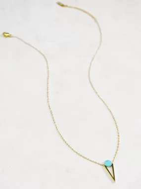 Jennifer Necklace Turquoise (14K Gold)