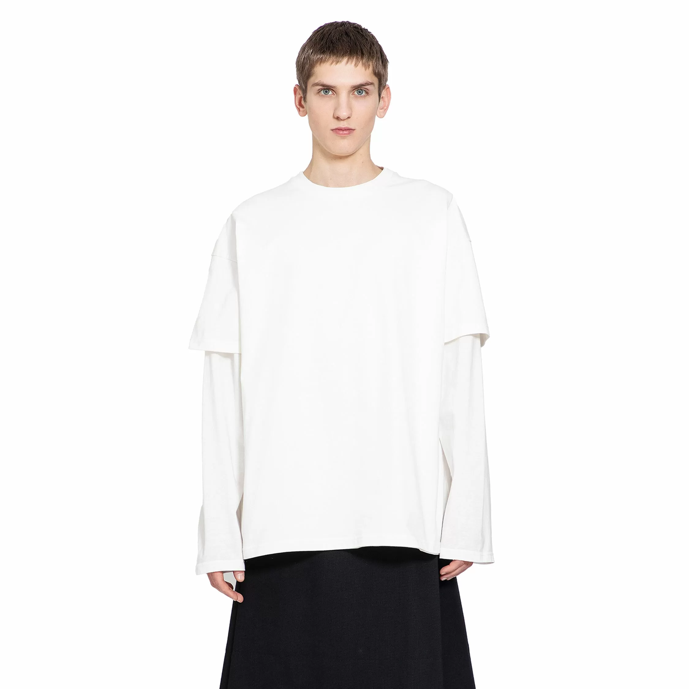 JIL SANDER MAN WHITE T-SHIRTS & TANK TOPS