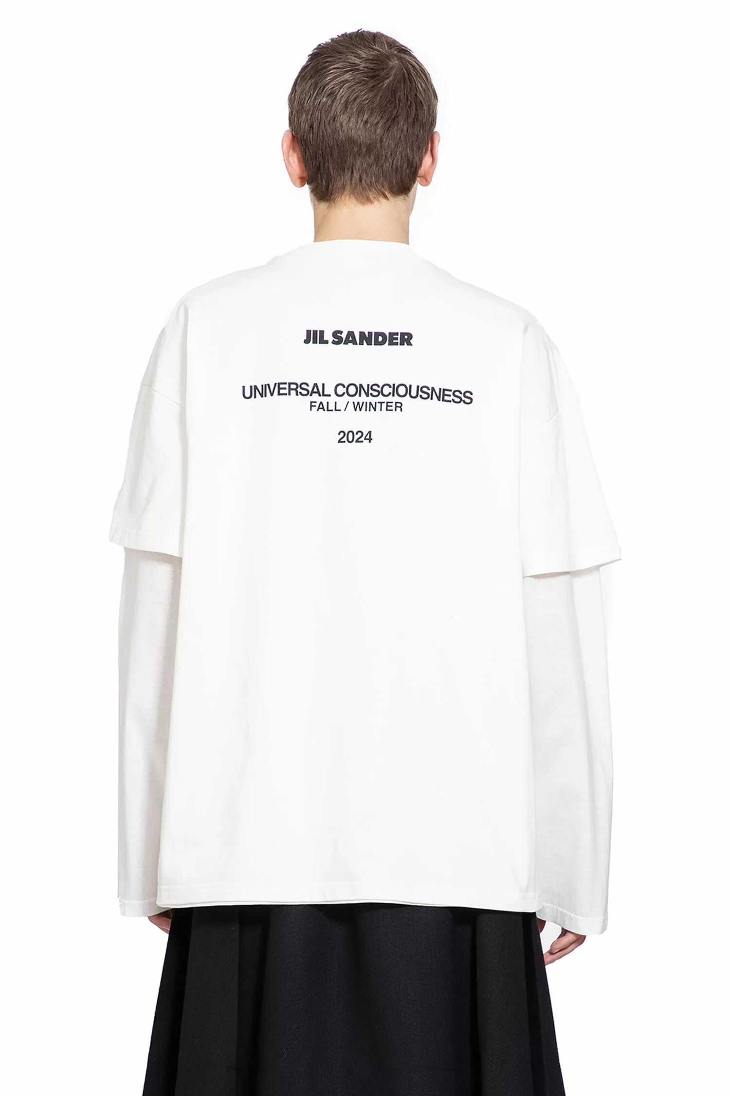 JIL SANDER MAN WHITE T-SHIRTS & TANK TOPS