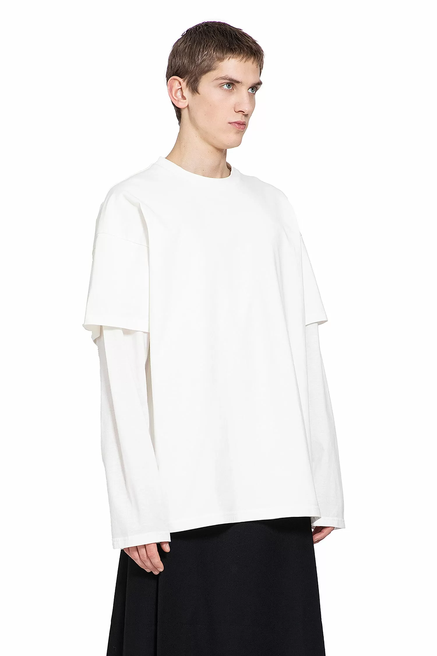 JIL SANDER MAN WHITE T-SHIRTS & TANK TOPS