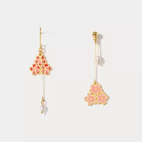 Sakura Asymmetric Earrings